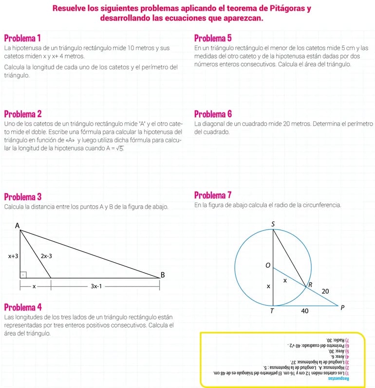 El Teorema De Pitágoras Y Las Ecuaciones Escolar Abc Color