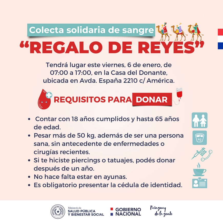 Como regalo de Reyes, ¡doná sangre!