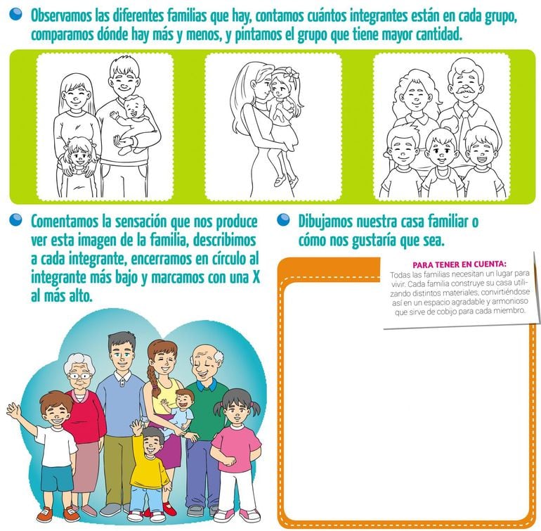 ¡diferentes Familias Escolar Abc Color