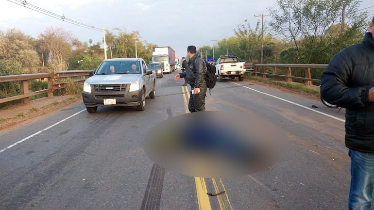 El suboficial ayudante Guzmán González murió en un accidente de tránsito esta mañana, en la Ruta PY01, a la altura de la ciudad de Itá, el 27 de agosto del 2024.