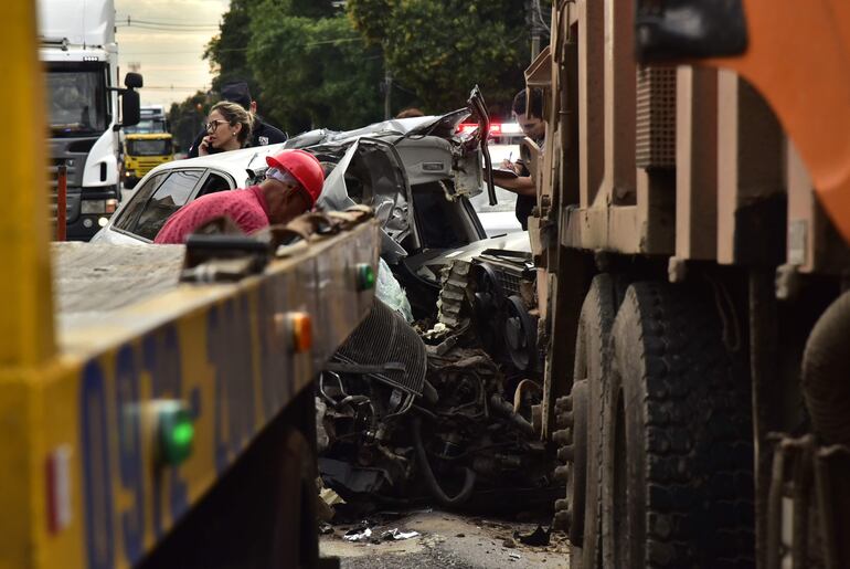 Imagen de uno de los tantos accidentes de tránsito fatales ocurridos el último fin de semana.