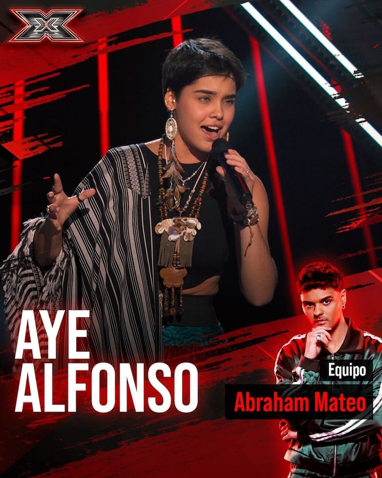 Aye Alfonso forma parte del equipo de Abraham Mateo. 