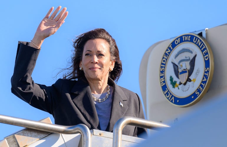 Kamala Harris, vicepresidenta de los Estados Unidos y candidata a la presidencia por el Partido Demócrata.