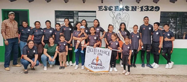 Escuela de la estancia Cachiveo, uno de los participantes de las Olimpiadas de la Juventud.