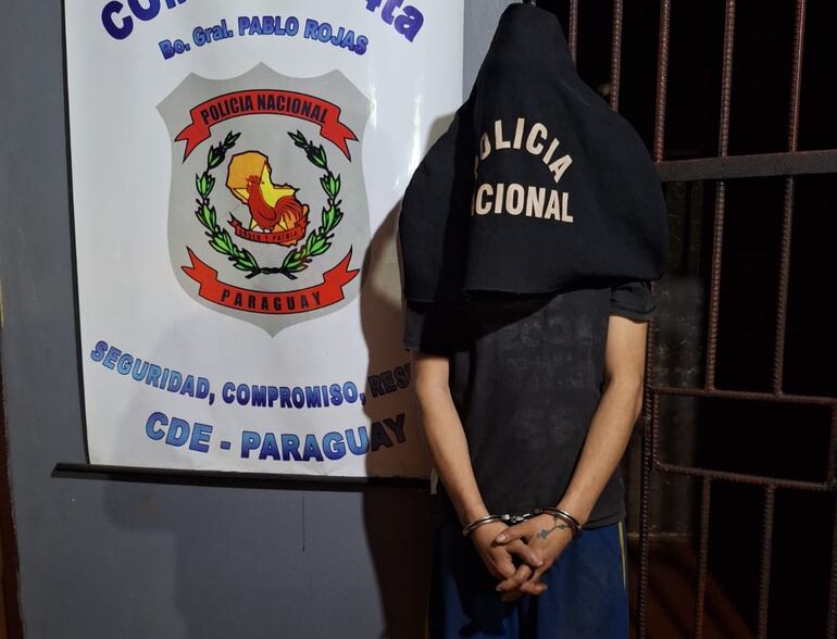 Cristian David Aranda Medina, detenido en la Comisaría 4ª.