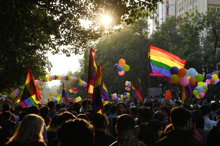 Imagen de referencia: miembros y simpatizantes de la comunidad de lesbianas, gais, bisexuales y transgénero (LGBT).