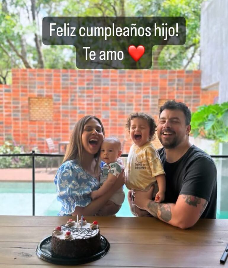 Así saludó papá Daríó López a Brunito en su segundo cumpleaños. (Instagram/Darío López)