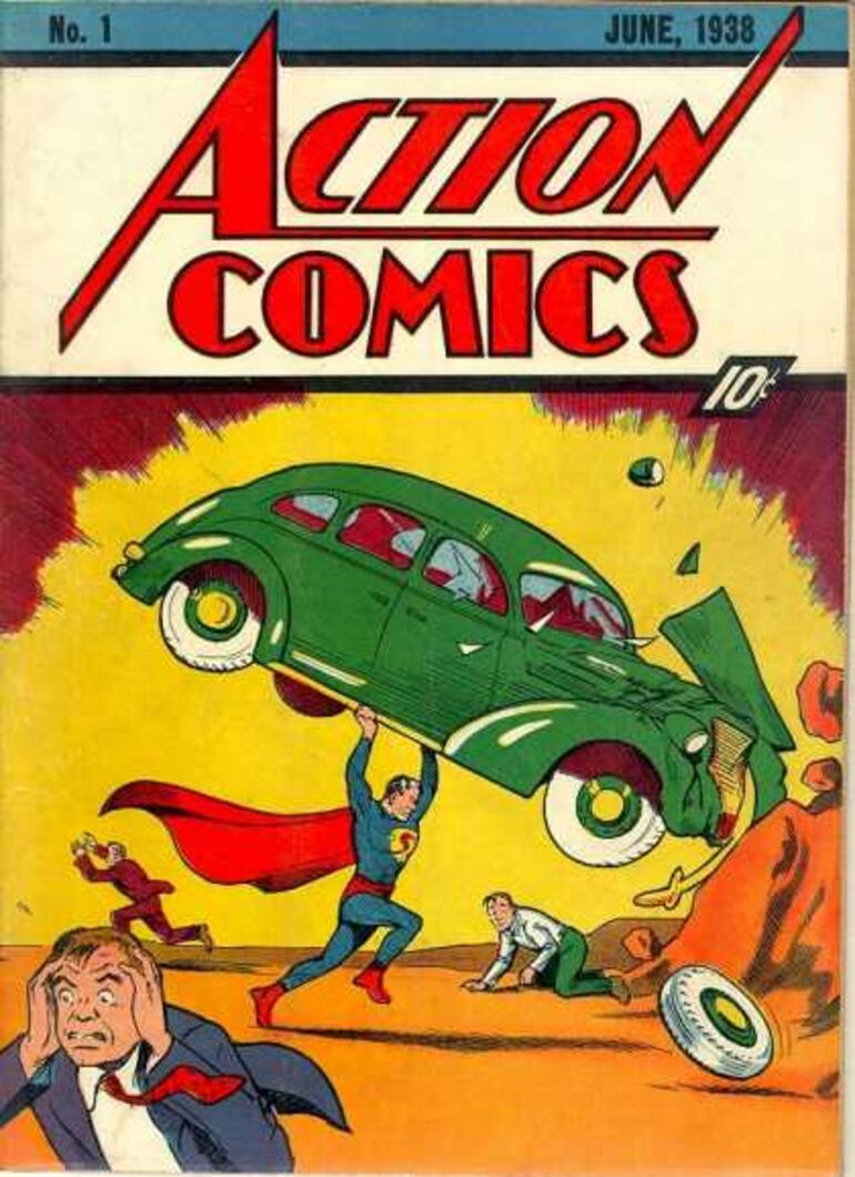 Portada de la primera edición de Superman, del 18 de abril de 1938.