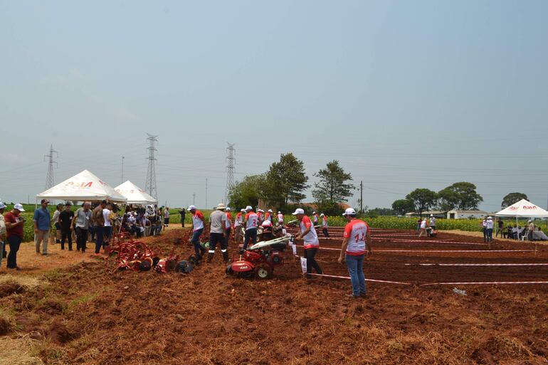 La competencia de preparación de tablones se pudo ver en la Expo Hortipar 2023. 