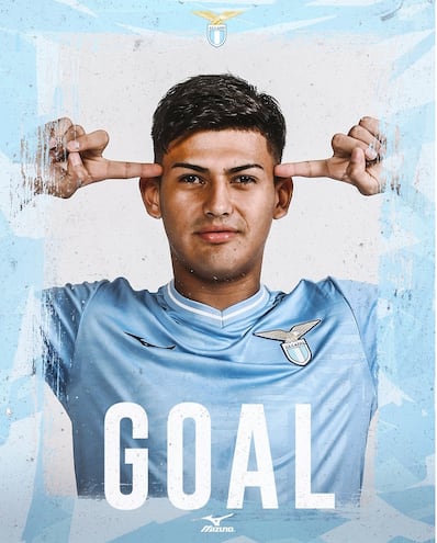 Diego González, jugador paraguayo del Lazio de Italia