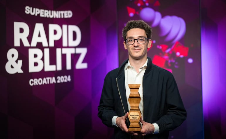 Fabiano Caruana, vencedor en Zagreb (Foto Lennart Ootes Grand Chess Tour).