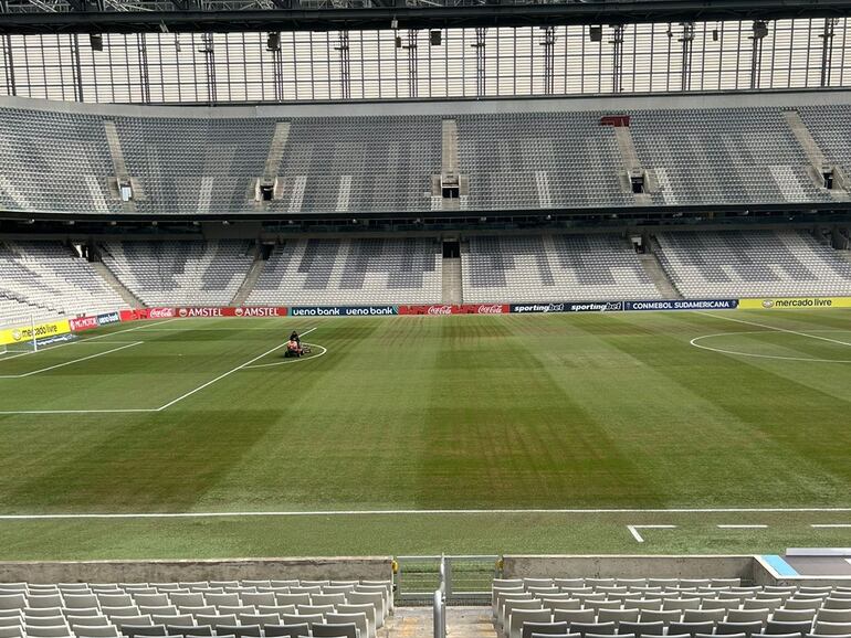 Así luce el Arena de Baixada para Athletico Paranaense vs. Cerro Porteño.