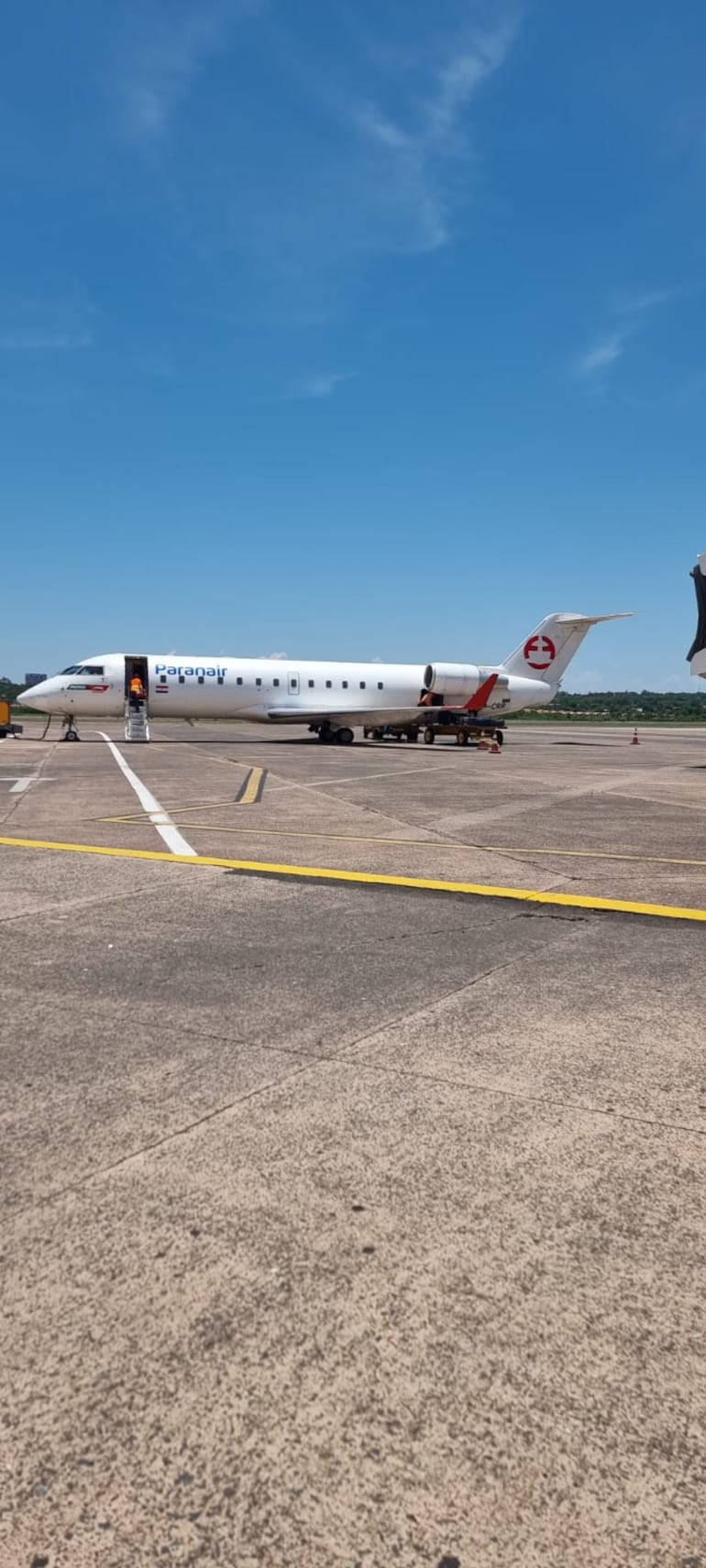 Nave de Paranair que tuvo problemas técnicos esta mañana. (gentileza).