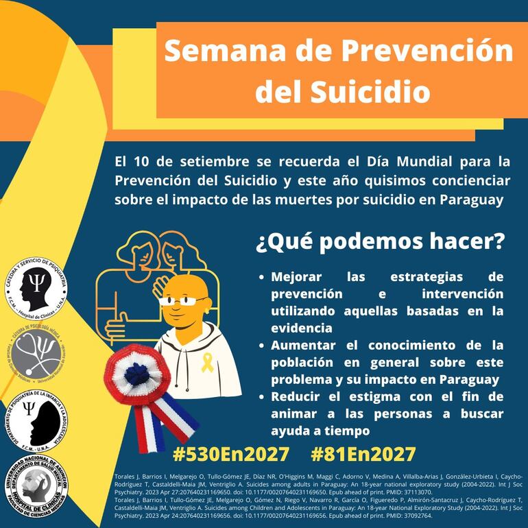 Datos sobre el suicidio en Paraguay, brindados por la Universidad Nacional de Asunción.