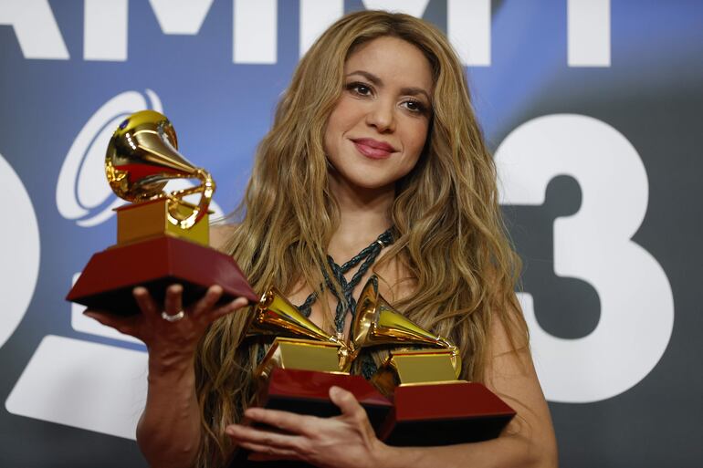 La colombiana Shakira durante la pasada edición de los Latin Grammy celebrada en Sevilla, España.