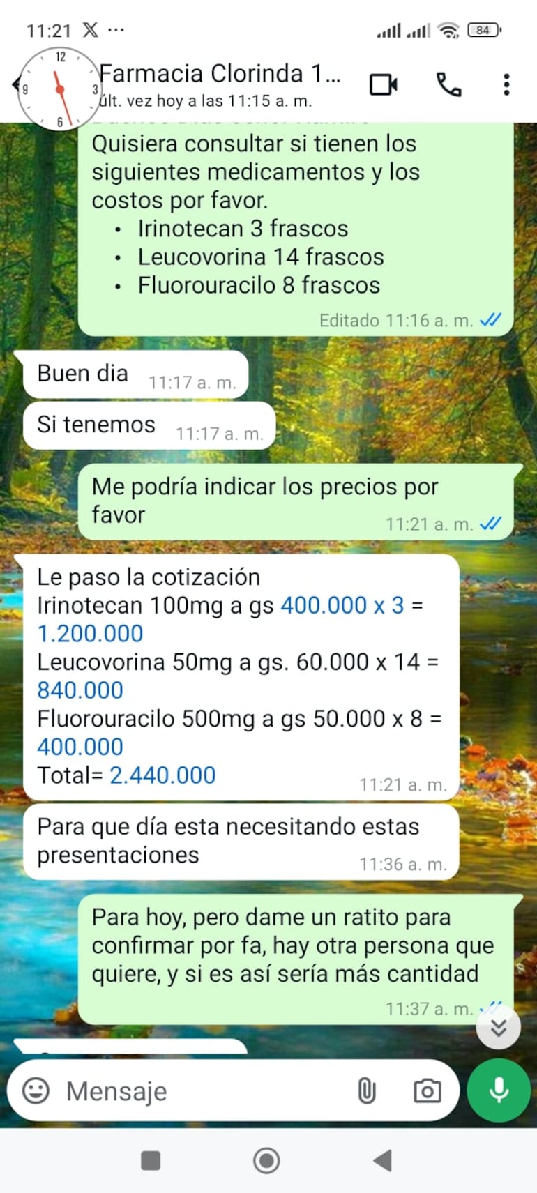 Captura de pantalla de Farmacia de Clorinda