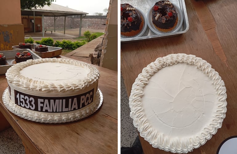 Tortas del festejo del PCC dentro de la cárcel.