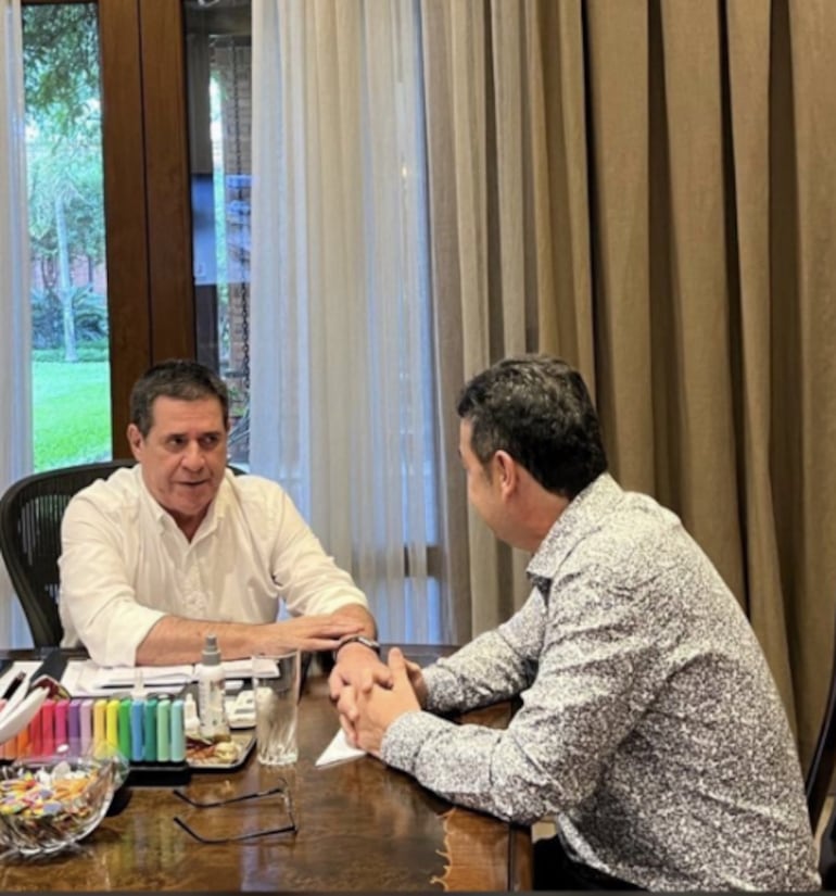 Freddy D’Ecclesiis en reunión con Horacio Cartes, líder de Honor Colorado.