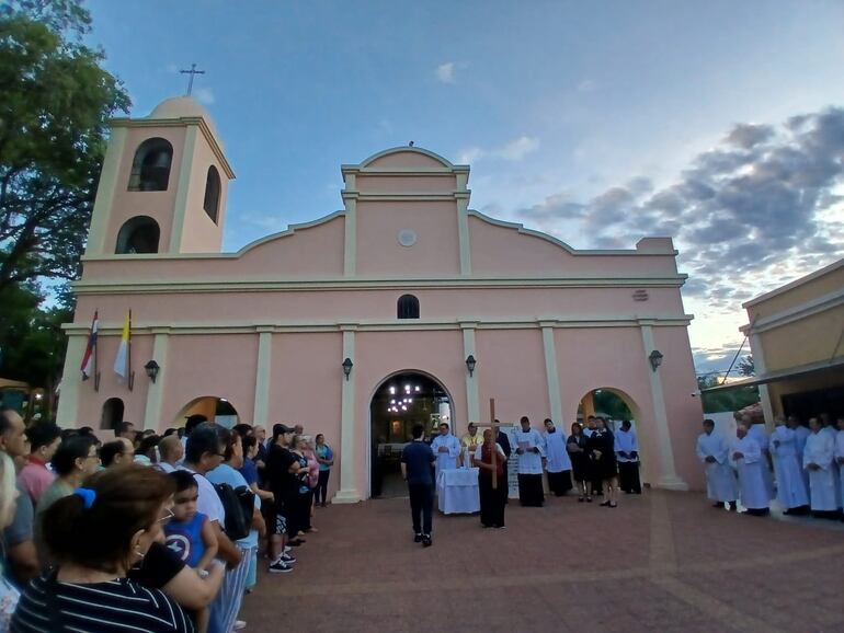 La peregrinación se desarrolló desde la capilla de Tupãsy Ykuá.