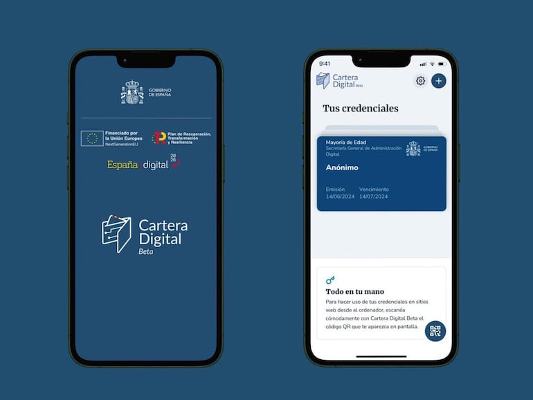 Así se ve la app del Gobierno de España para la verificación de mayoría de edad para acceder a contenido solo para adultos.