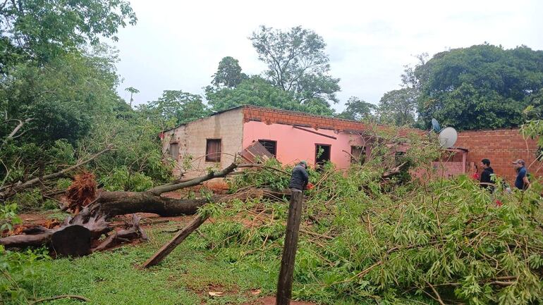 El temporal arrasó en varias comunidades de San Pedro.