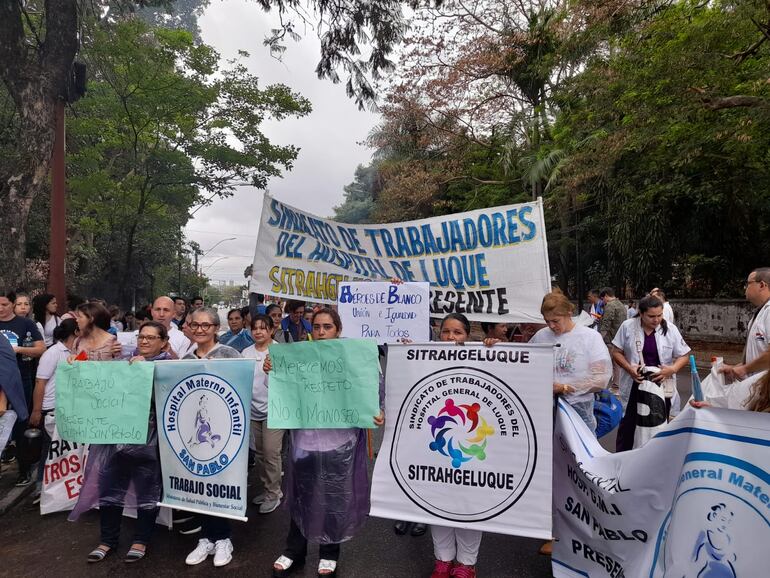 medicos protesta Mburuvicha Róga asunción