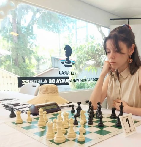 Helen Montiel, durante el campeonato Nacional de Ajedrez.