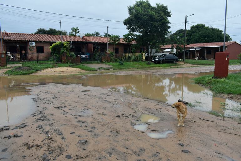 Vecinos claman por construcción de desagüe pluvial y camino de todo tiempo en Ayolas.