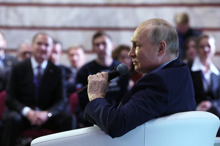 El presidente ruso Vladimir Putin, durante una conferencia realizada en Moscú.