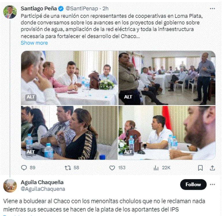 Presidente Peña es escrachado en la redes sociales.