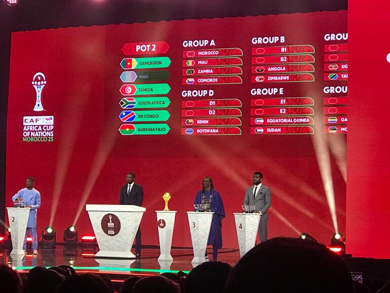 Momento del sorteo de la Copa Africana de Naciones.