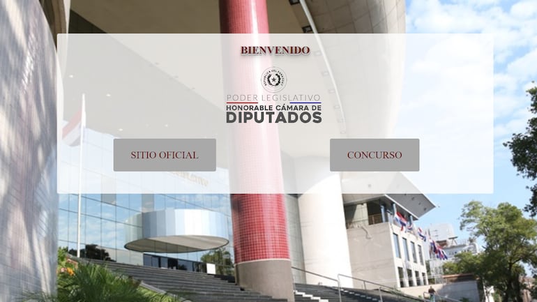 Acceso en la página web de Diputados para el concurso de oposición pública para ocupar 50 cargos vacantes.