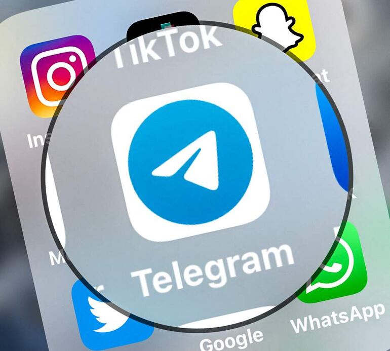 El logo de Telegram Messenger.