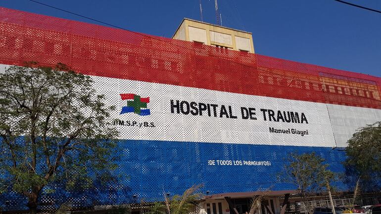Fachada del Hospital de Trauma de Asunción.