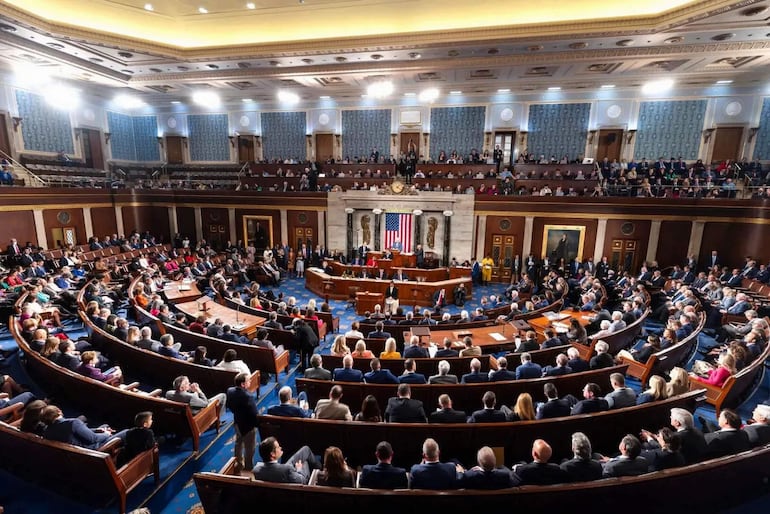 La Cámara de Representantes del Capitolio de Estados Unidos, en Washington (Estados Unidos).