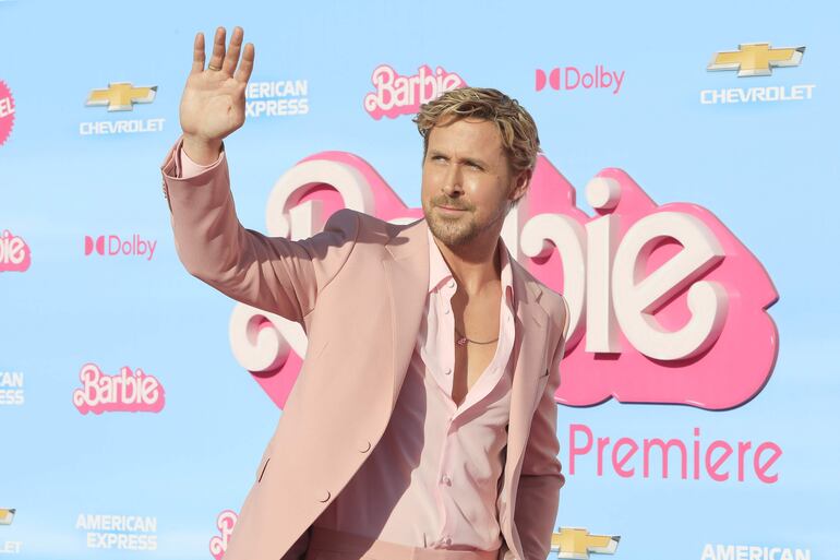 Ryan Gosling en la premiere de Barbie en el Shrine Auditorium de Los Angeles, California, 9 de julio de 2023 (EFE/EPA/NINA PROMMER)
