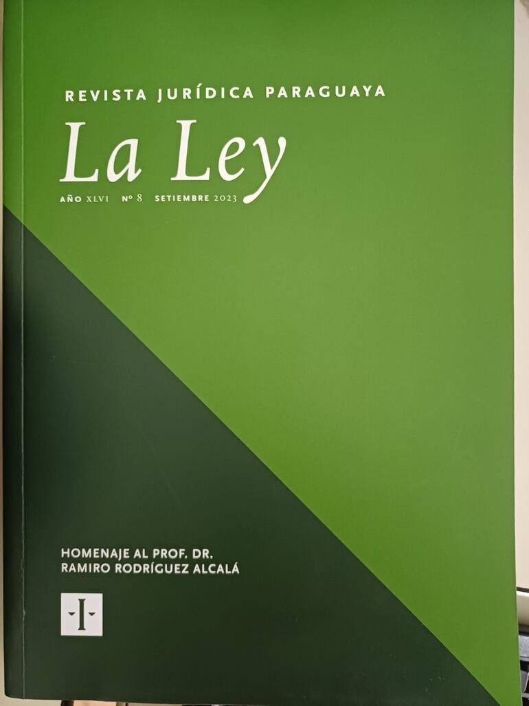 Portada de la Revista La Ley en su edición de homenaje a Ramiro Rodríguez Alcala.