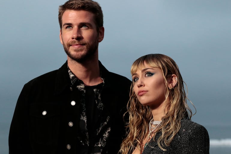 Liam Hemsworth y Miley Cyrus.