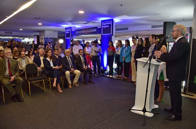 Miguel Carrizosa, presidente de la Cadam, durante la inauguración de la 26   edición de Cadam Motor Show.