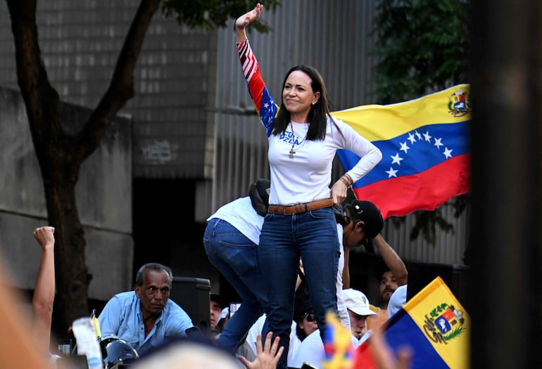 Maria Corina Machado reapareció tras meses de estar oculta del régimen de Nicolás Maduro.