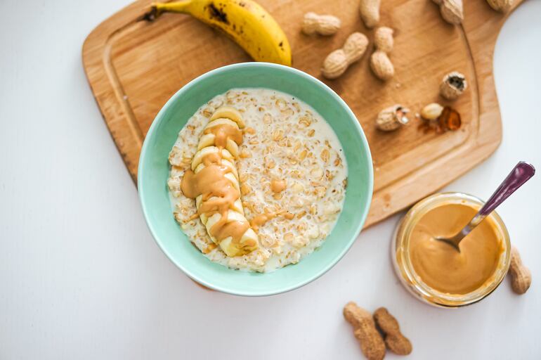 Nutritivo desayuno con maní.