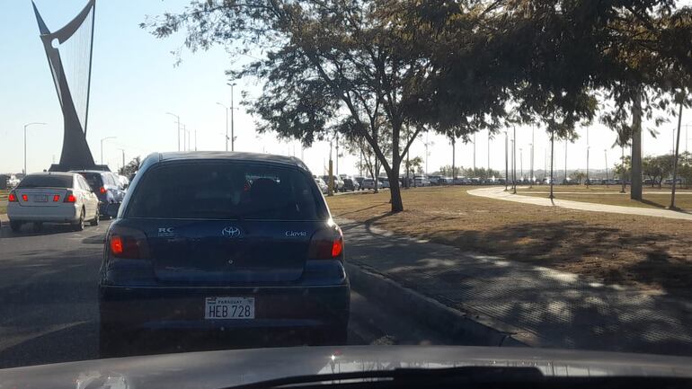 Imágenes enviadas por conductores desde la avenida Costanera.