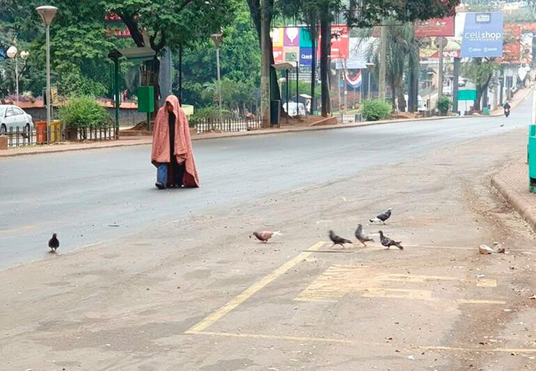 Una de las imágenes más impactantes de la nula actividad comercial en Ciudad del Este.