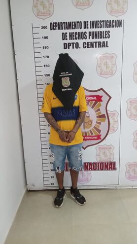 Óscar Vicente Cabañas Florenciano (21) fue detenido cerca de su domicilio, ubicado en la compañía Isla Bogado de Luque.