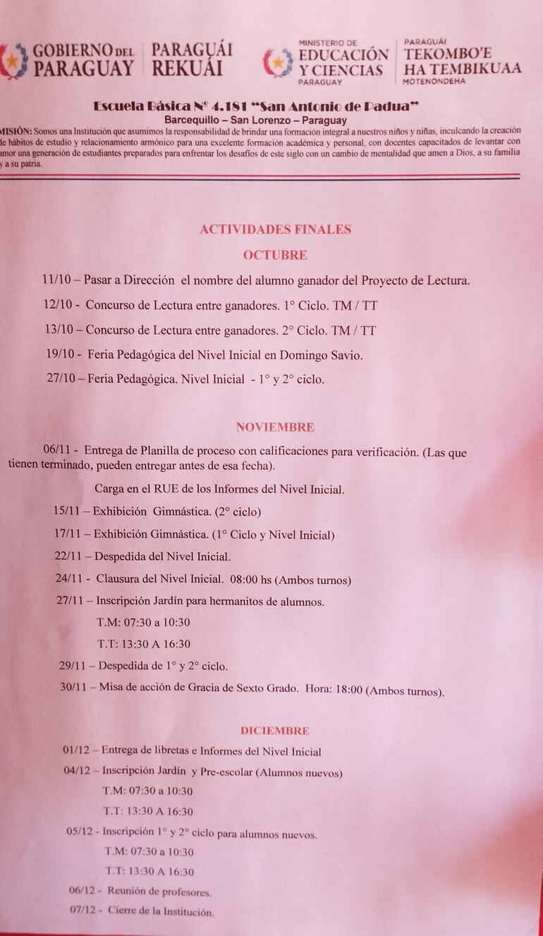 En este aviso se habría cambiado la fecha de las inscripciones lo que condujo a confusiones.