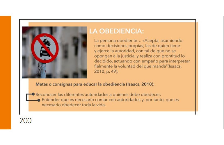 Lo que dice sobre obediencia el manual para docentes de "12 Ciencias para la educación de la sexualidad y la afectividad en la escuela", de María Judith Turriaga, editorial Verus, edición 2022.