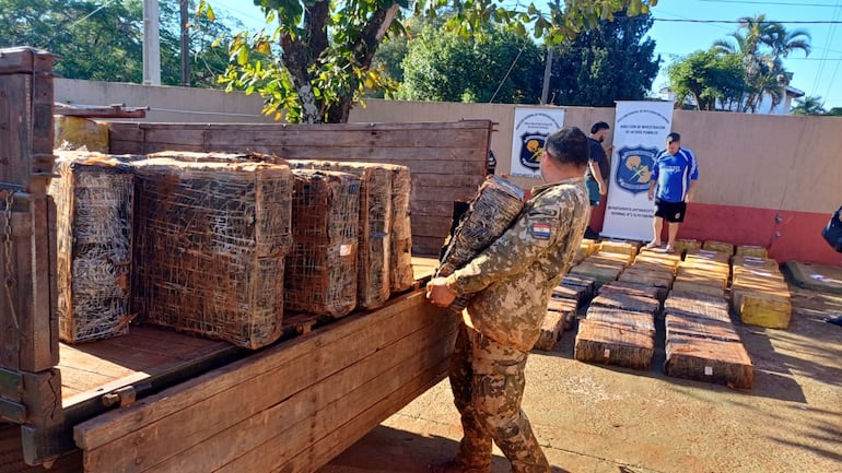 La droga fue descubierta por un grupo de militares durante un patrullaje de rutina.