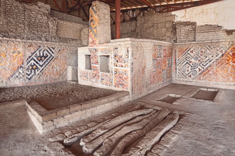 Lugar de sepultura de la Señora de Cao, en el yacimiento arqueológico de El Brujo, distrito de Magdalena de Cao, Perú.