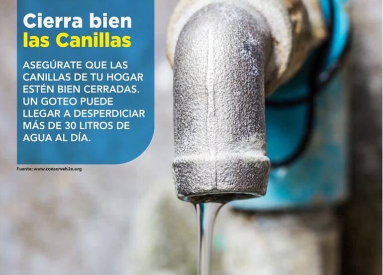 Verificar que las canillas estén bien cerradas es primordial para evitar la fuga de agua.