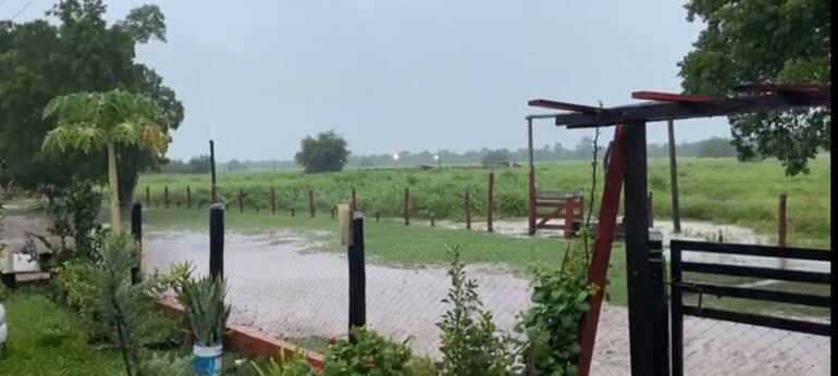 Las grandes precipitaciones beneficiaron a todo el departamento, de forma especial a las estancias. La imagen corresponde a un establecimiento ganadero de la zona de Toro Pampa.